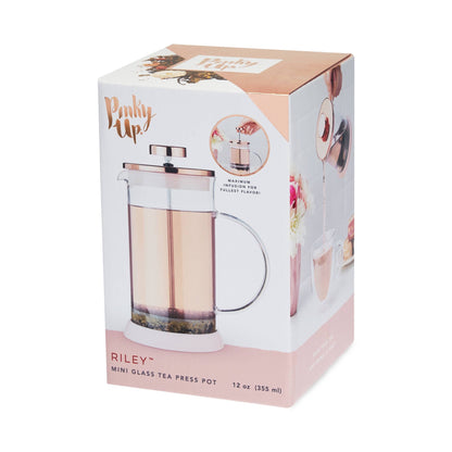 Riley™ Glass Coffee and Tea Press 12oz | Pinky Up
