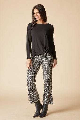 Core Travel Knit Solid Tie Front Top | Habitat Clothing