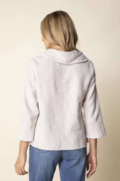 Topaz Linen Flounce Top | Habitat Clothing