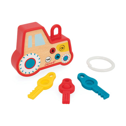 Farm Sounds & LED Tractor Key Ring | Janod
