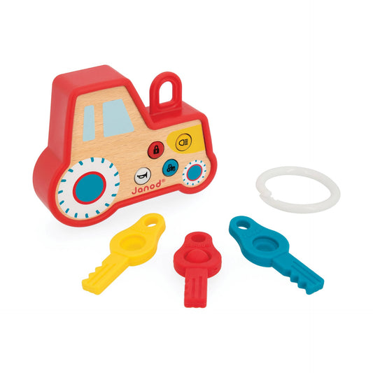 Farm Sounds & LED Tractor Key Ring | Janod