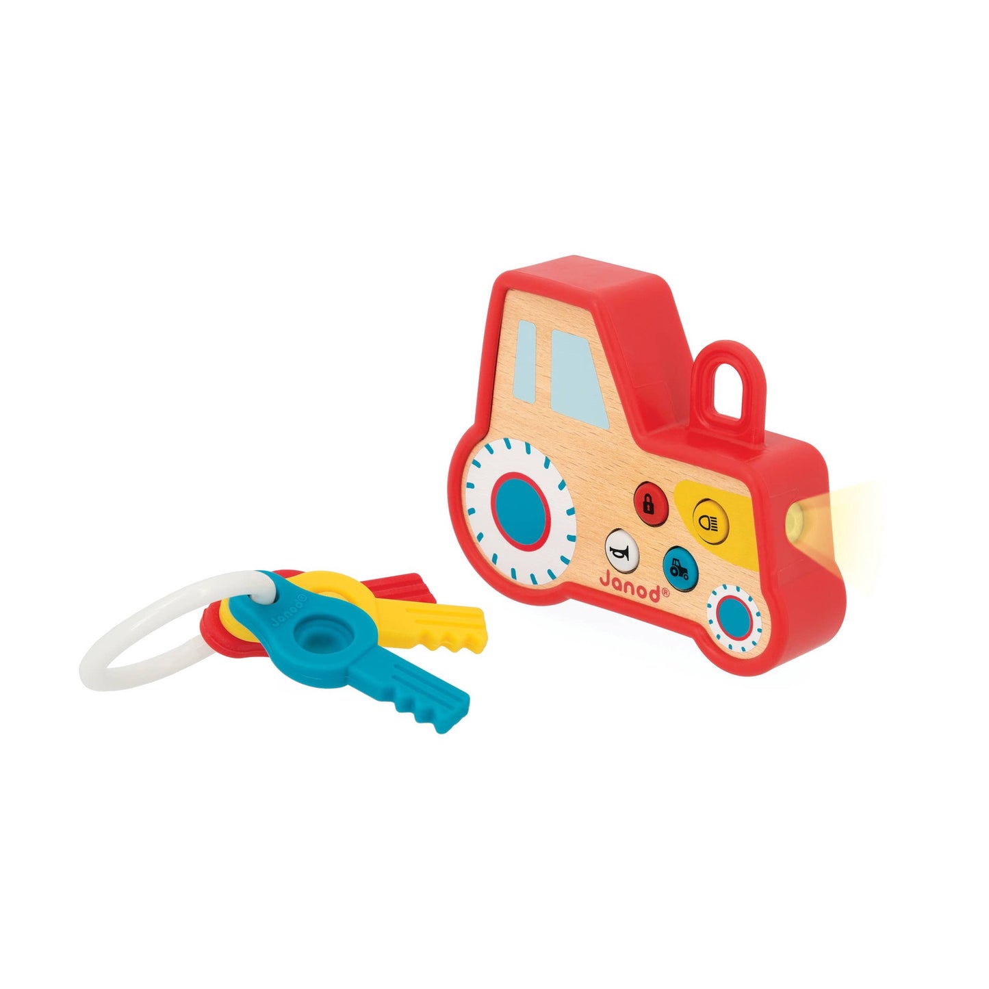 Farm Sounds & LED Tractor Key Ring | Janod