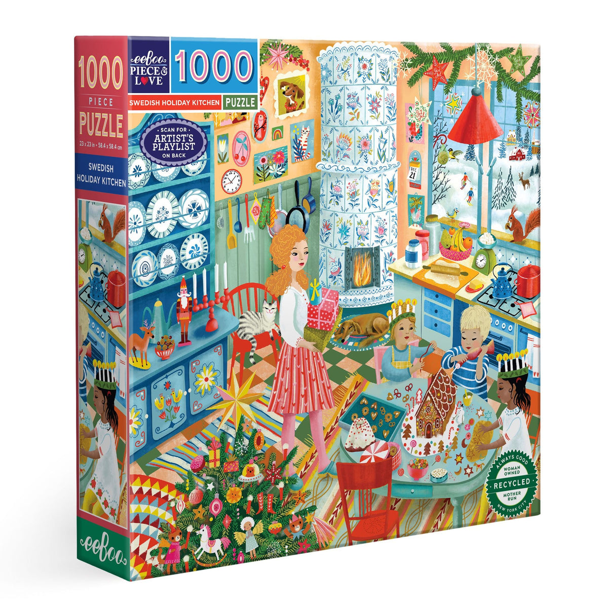 Swedish Holiday Kitchen Puzzle (1000pc) | Eeboo