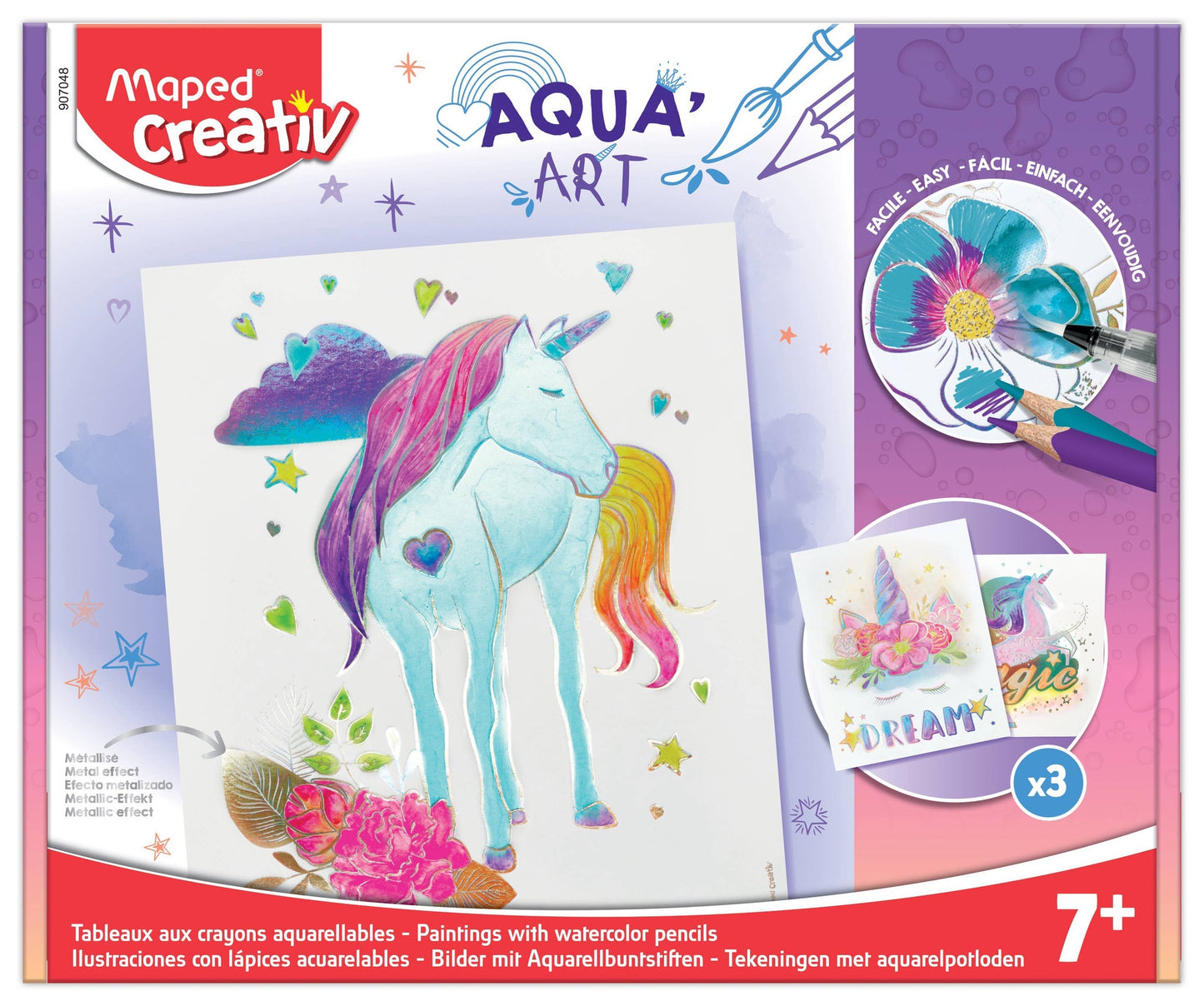 Creativ Aqua'Art Unicorn Metallized Watercolor Kit | Janod