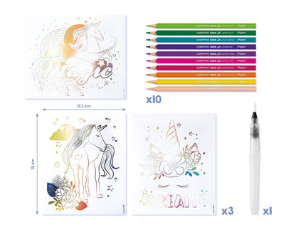 Creativ Aqua'Art Unicorn Metallized Watercolor Kit | Janod
