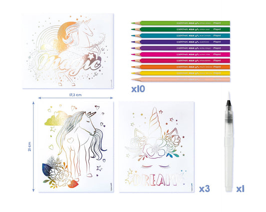 Creativ Aqua'Art Unicorn Metallized Watercolor Kit | Janod