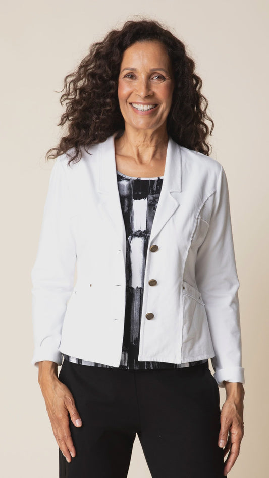 White Stonewash South Side Jacket | Habitat Clothing