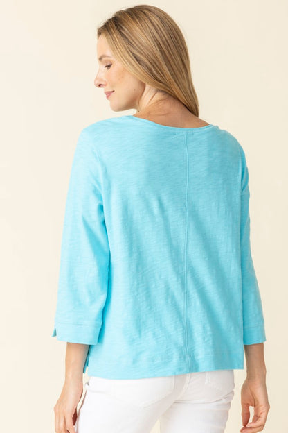 Boatneck Coverstitch Tee  | Habitat Clothing