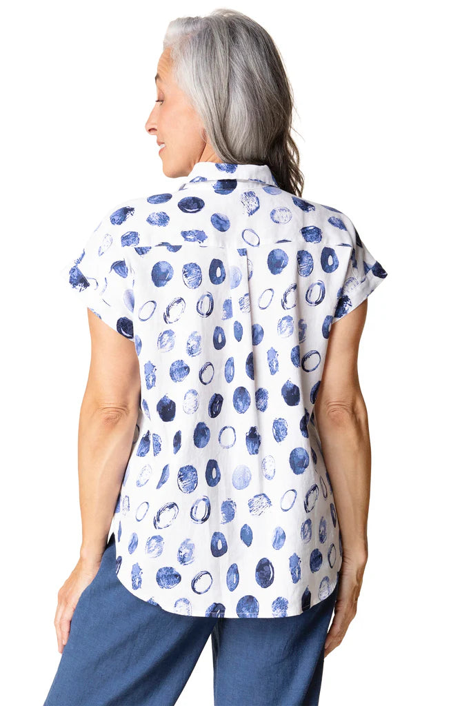 Linen Dot Everywhere Shirt | Habitat Clothing