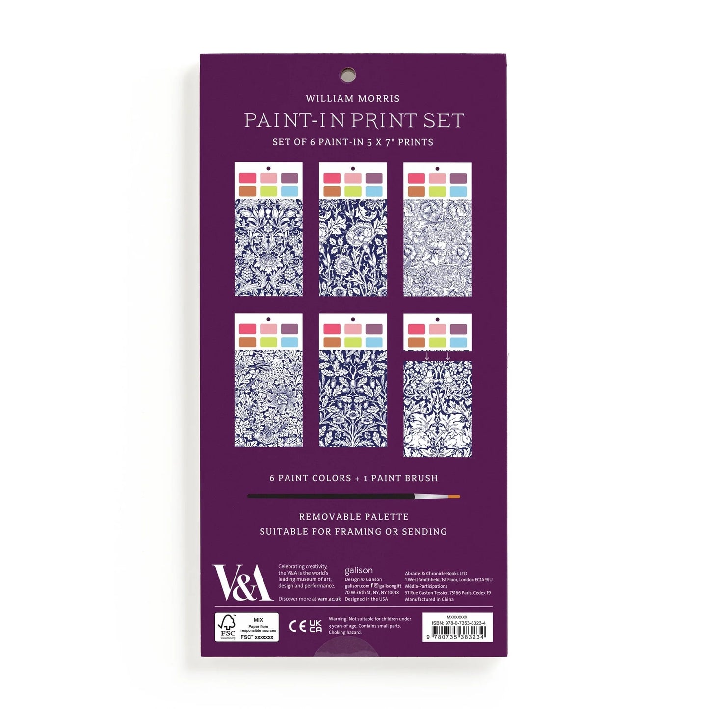 William Morris Paint-In Print Set | Chronicle Books