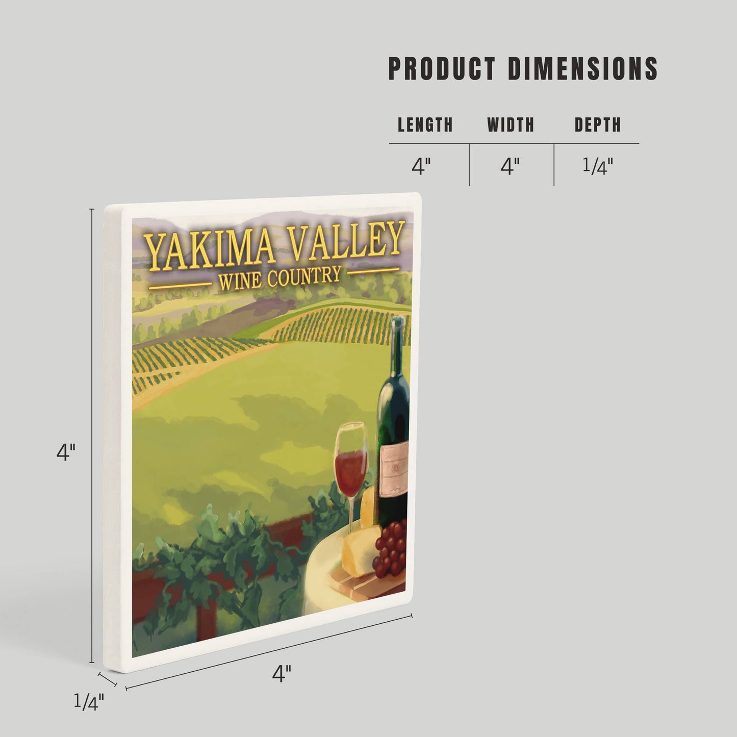 Yakima Valley Wine Country Coaster | Lantern Press