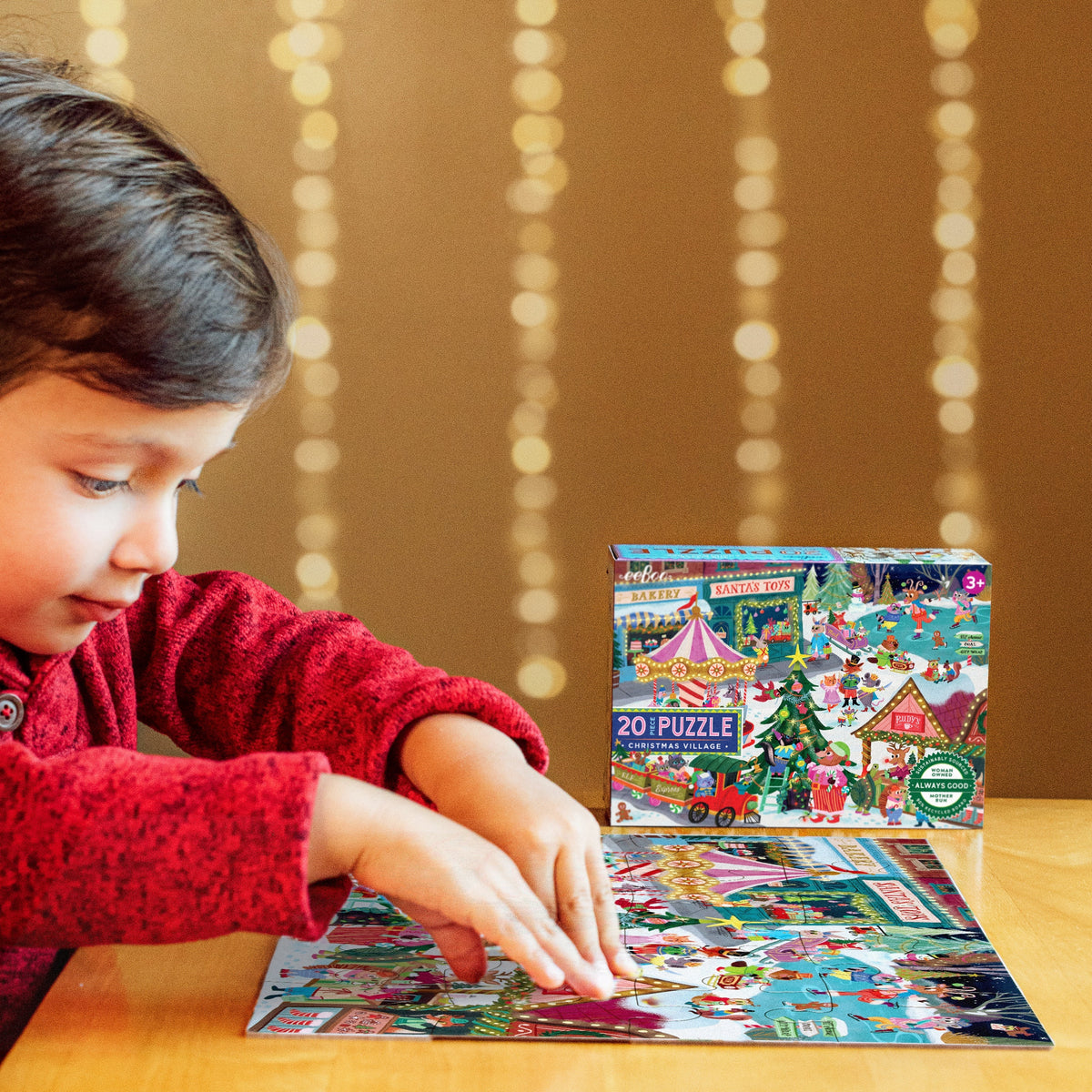 Christmas Village Puzzle (20pc) | Eeboo