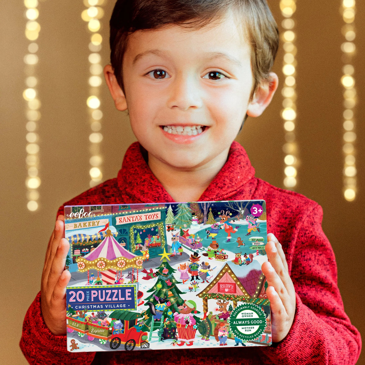 Christmas Village Puzzle (20pc) | Eeboo