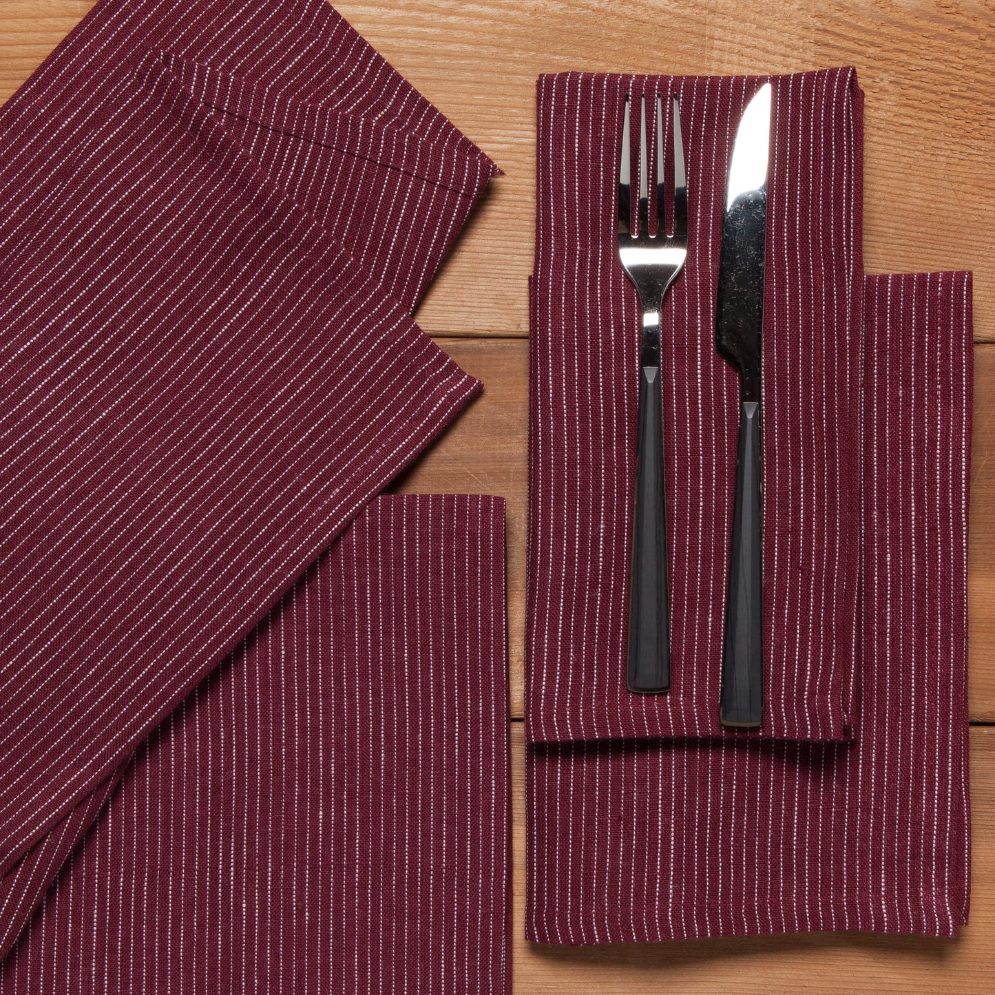 Set of 4 Linen Pinstripe Napkins | Now Designs