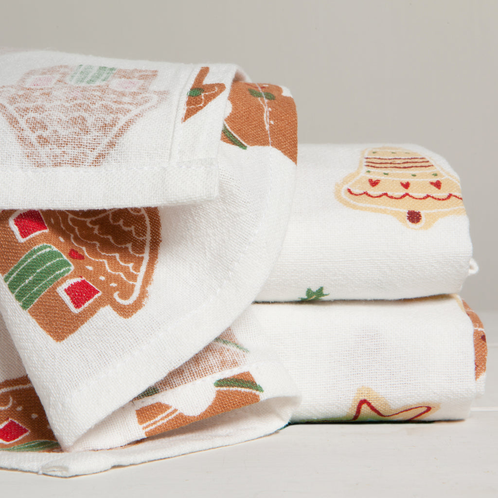 Christmas Cookies Flour sack Kitchen Towel Set of 3 | Now Designs