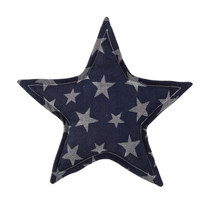 13" Reversible Denim Star Pillow | Stephan Baby