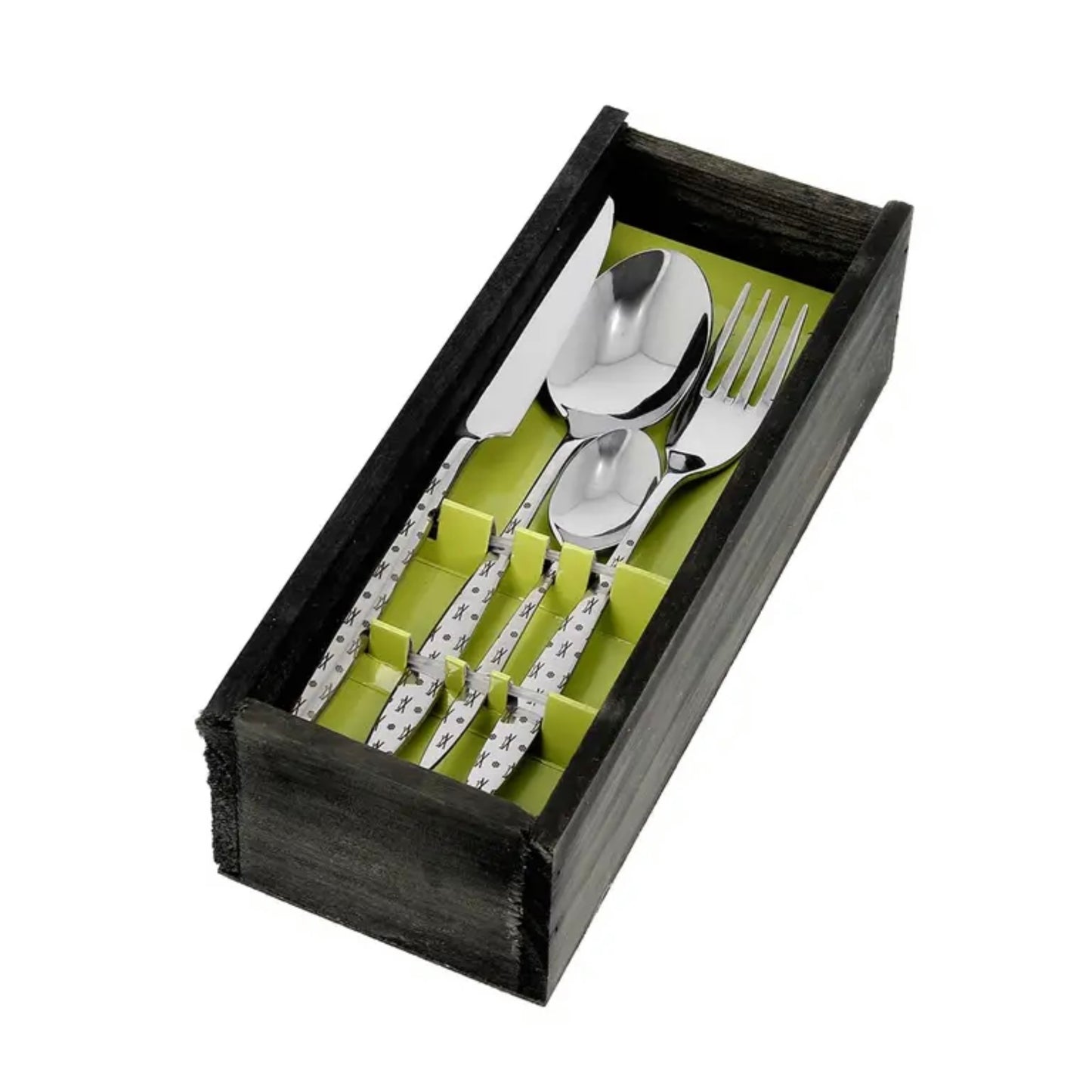 4 Person Engraved Silverware Set | Créations Léonie’s France