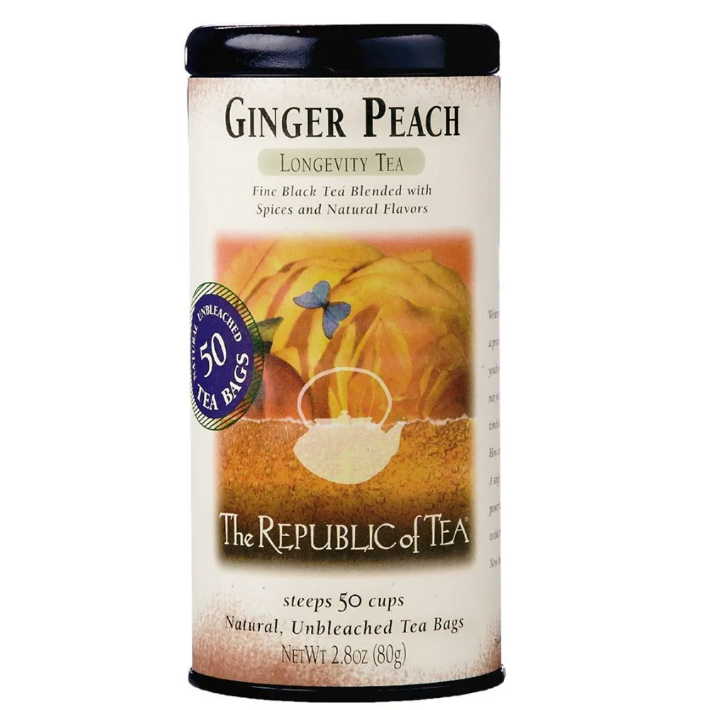 Ginger Peach Black Tea (50 Tea Bags) | Republic of Tea