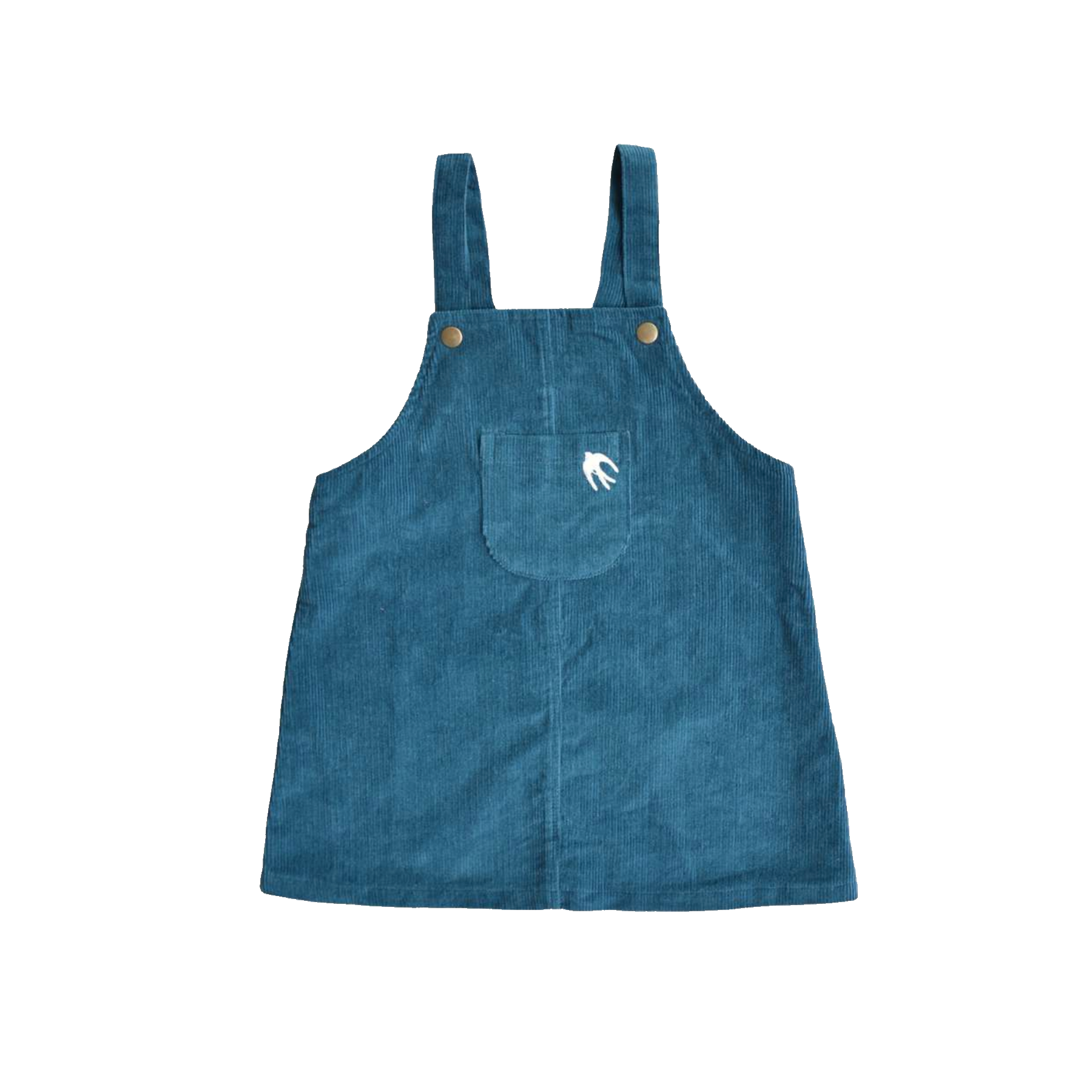 Teal Corduroy Pinafore Dress