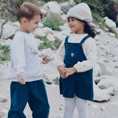 Teal Corduroy Pinafore Dress  | Eli & Nev