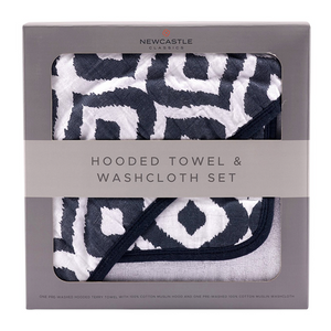 Hooded Towel and Washcloth Set - Various Prints | Newcastle Classics