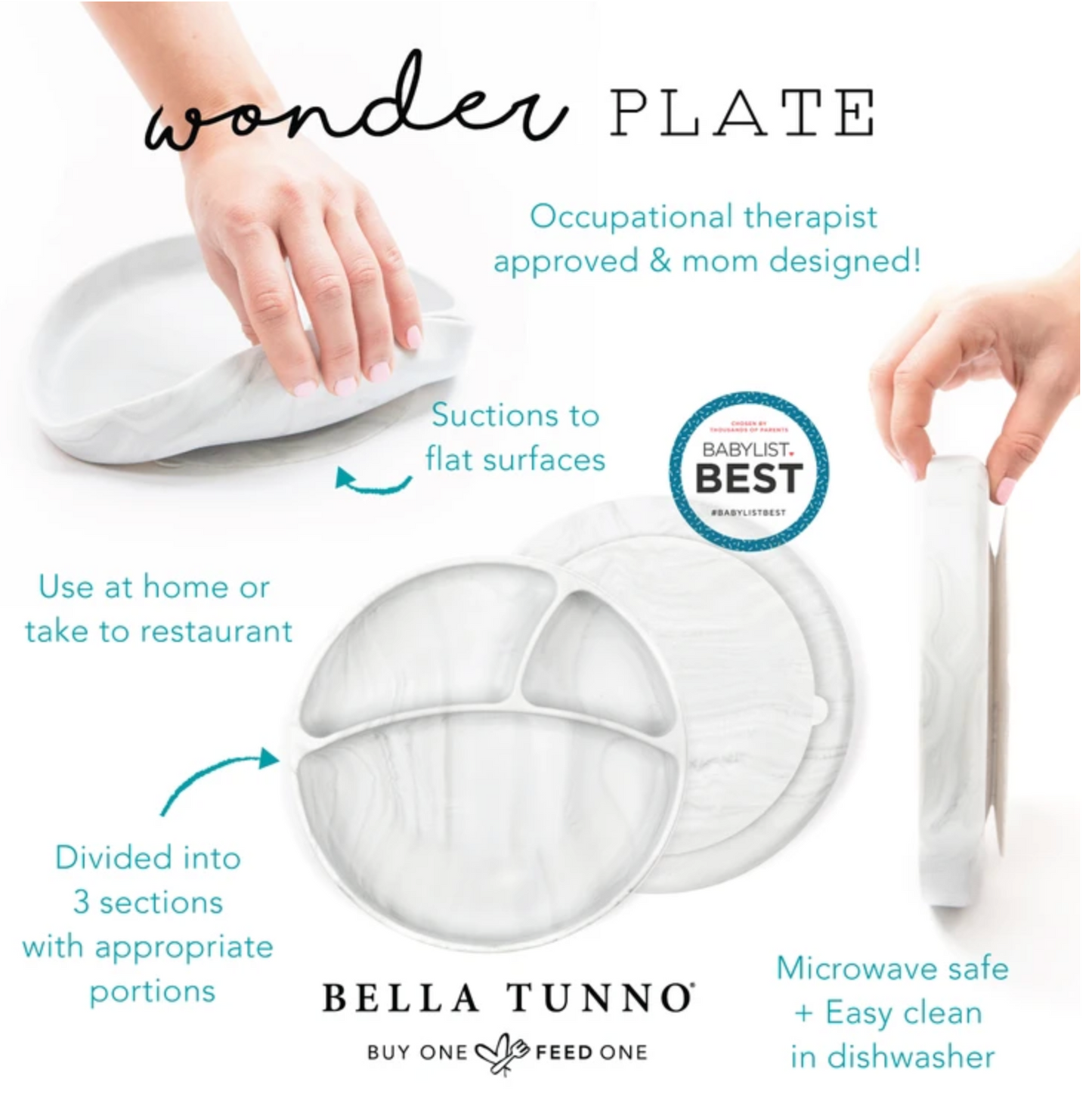 100% Organic Wonder Plates - Various Colors | Bella Tunno
