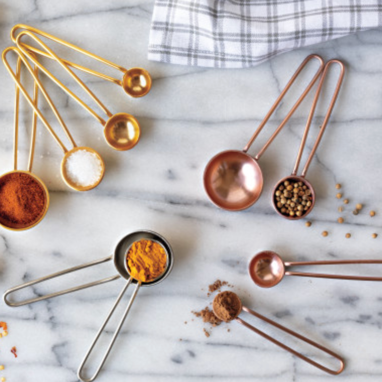 Set of 4 Measuring Spoons (Rose Gold) | Now Designs