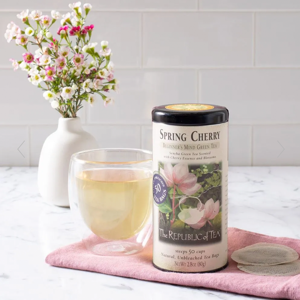 Spring Cherry Green Tea (50 Tea Bags) | Republic of Tea