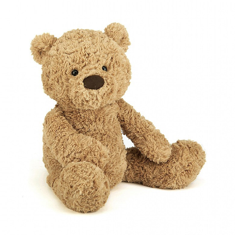 jellycat bashful Bumbly bear small medium large huge best children's soft toys animals safe for babies popular plushies softest cuddle high quality comfort item suitable from birth london u.k. Baby shower gift pregnancy grizzly bear pooh shop local support small business 